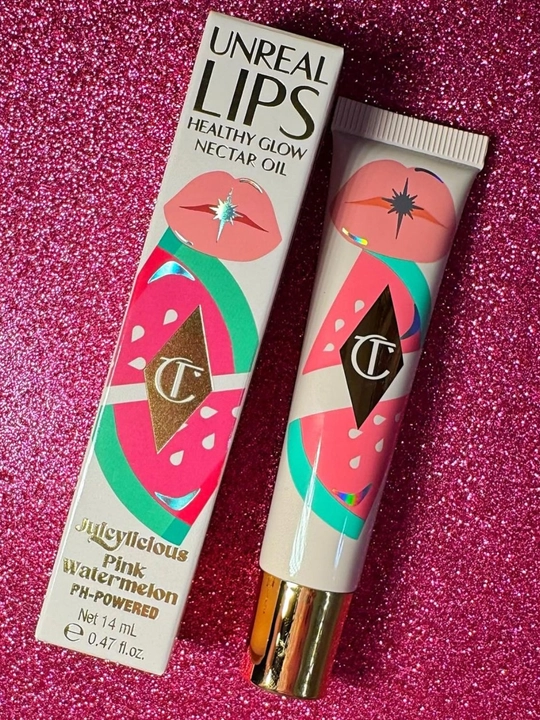 Blesk lab uchun Charlotte Tilbury Unreal Lips Healthy Glow Nectar lab uchun balzam