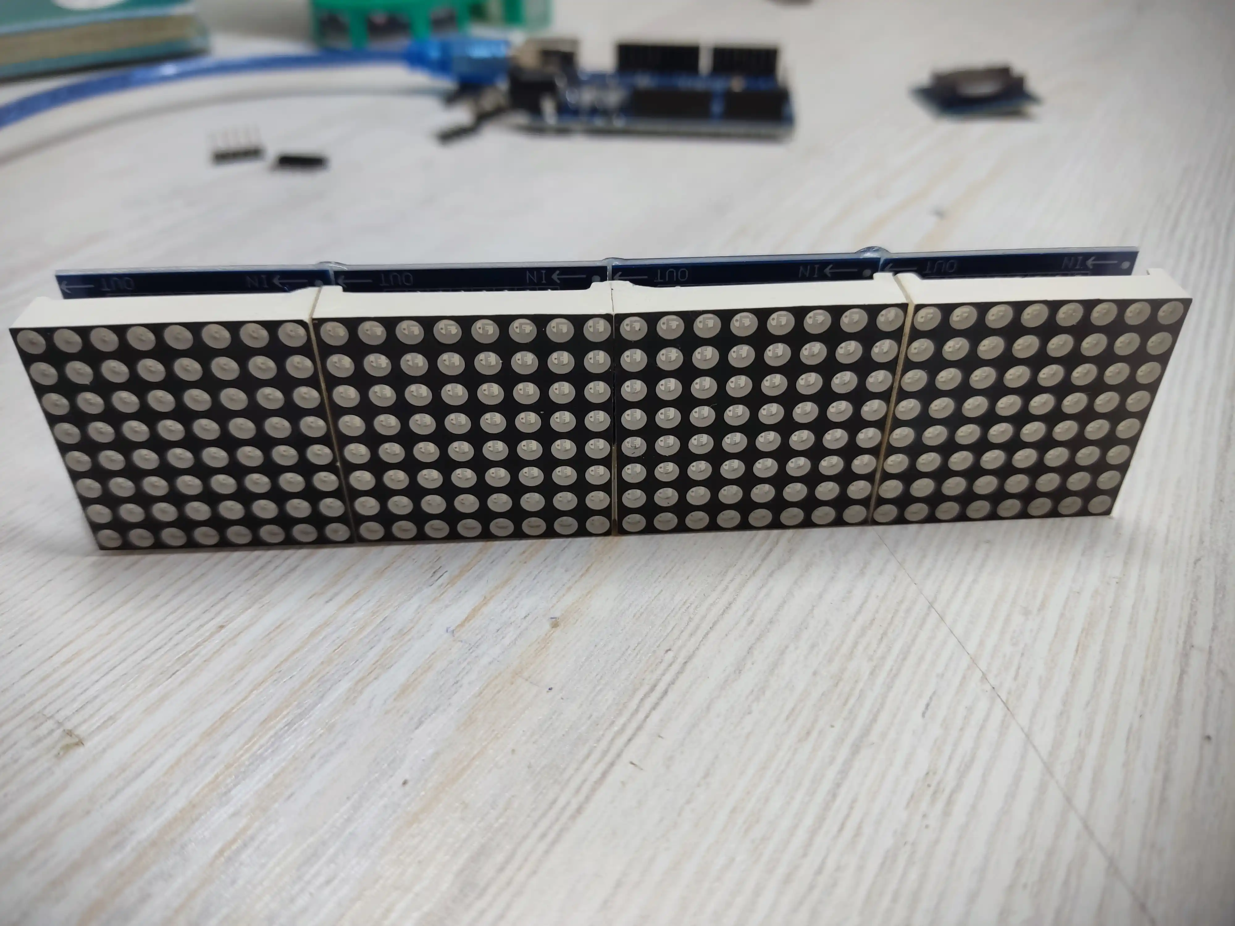 Arduino uchun 8x8 LED Matritsa MAX7219 moduli (Qizil, Yashil, Ko'k ranglar)