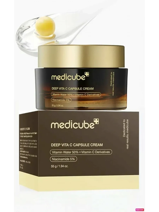 Крем для лица с капсулами PDRN Medicube Capsule Cream, освещение и лифтинг - 