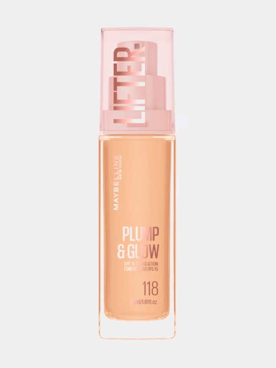Maybelline New York Lifter Plump&Glow Foundation tonal kremi, SPF15, 118 ton, 30 ml - 