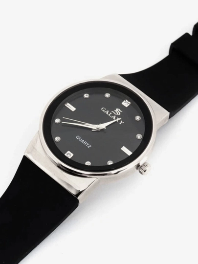 Женские наручные часы GALAXY Quartz, силиконовый ремешок, классический дизайн — TRENDK-A0888-СЕРЫЙ