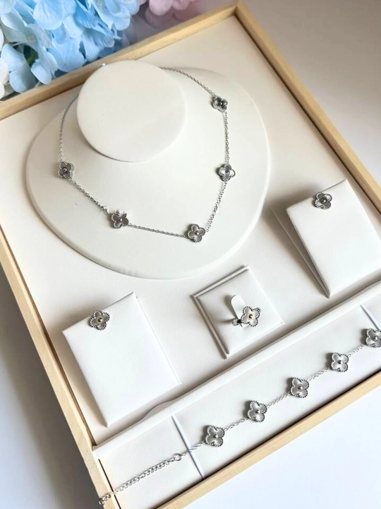 Аксессуар женский: набор Klever в стиле Van Cleef цепочка, браслет, серьги