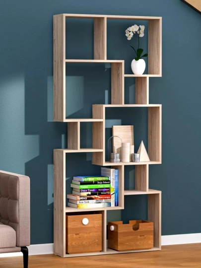 Стеллаж напольный для книг и игрушек 175x74x22 — TRENDYT-STELAJPRO4-БЕЖЕВ