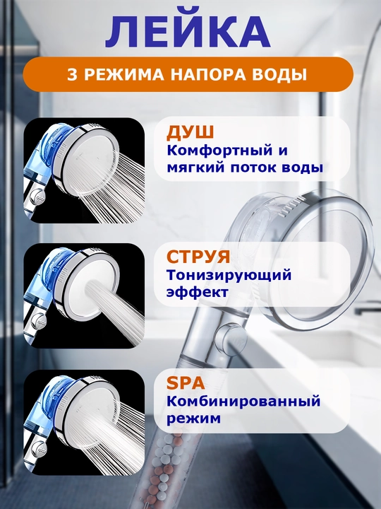 Лейка для душа с фильтром, лейка с универсальной насадкой, душевая лейка с фильтром