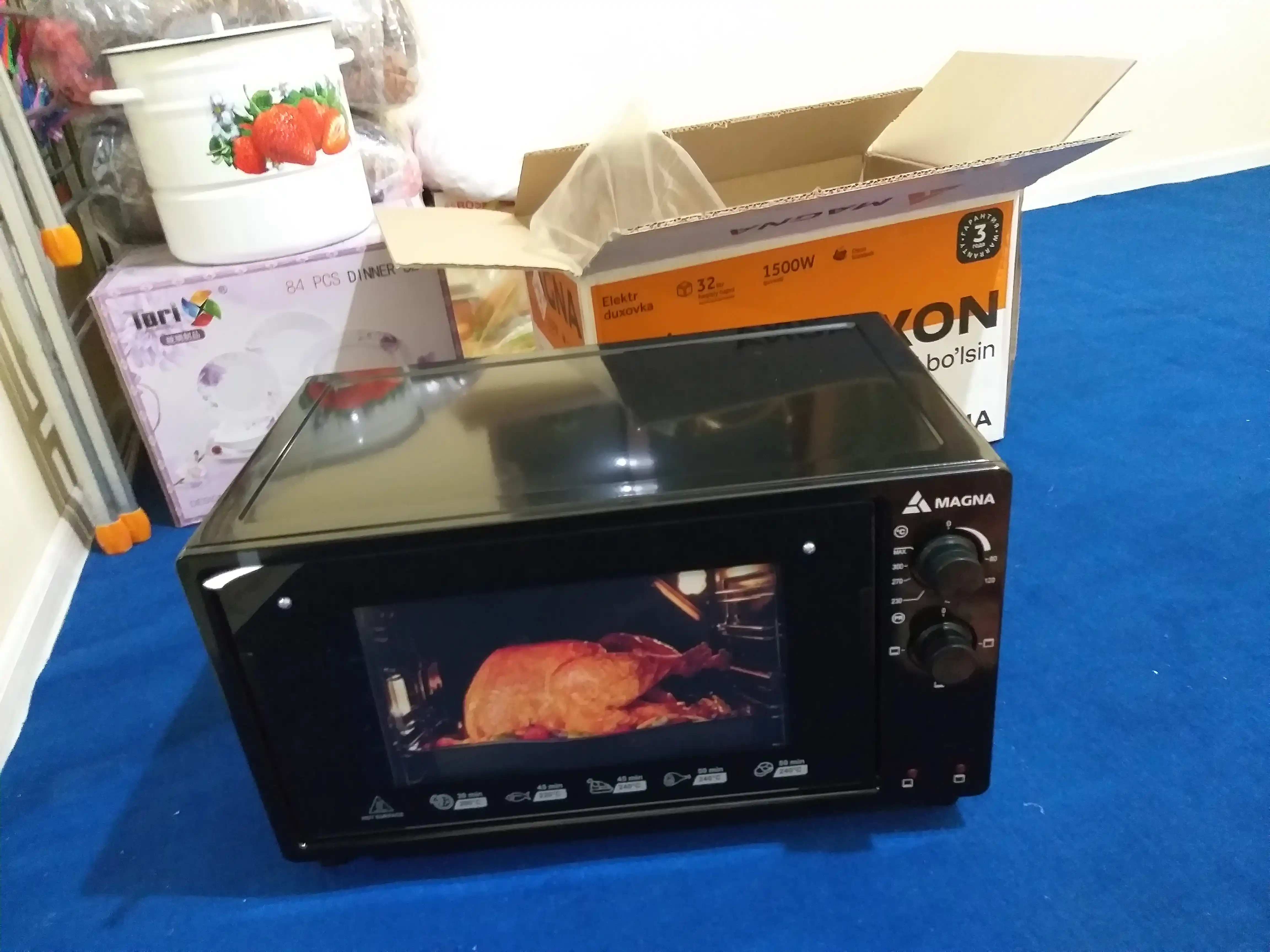Мини печь Magna MF3215B-03BL/1, объем 32 л, мощность 1500 Вт