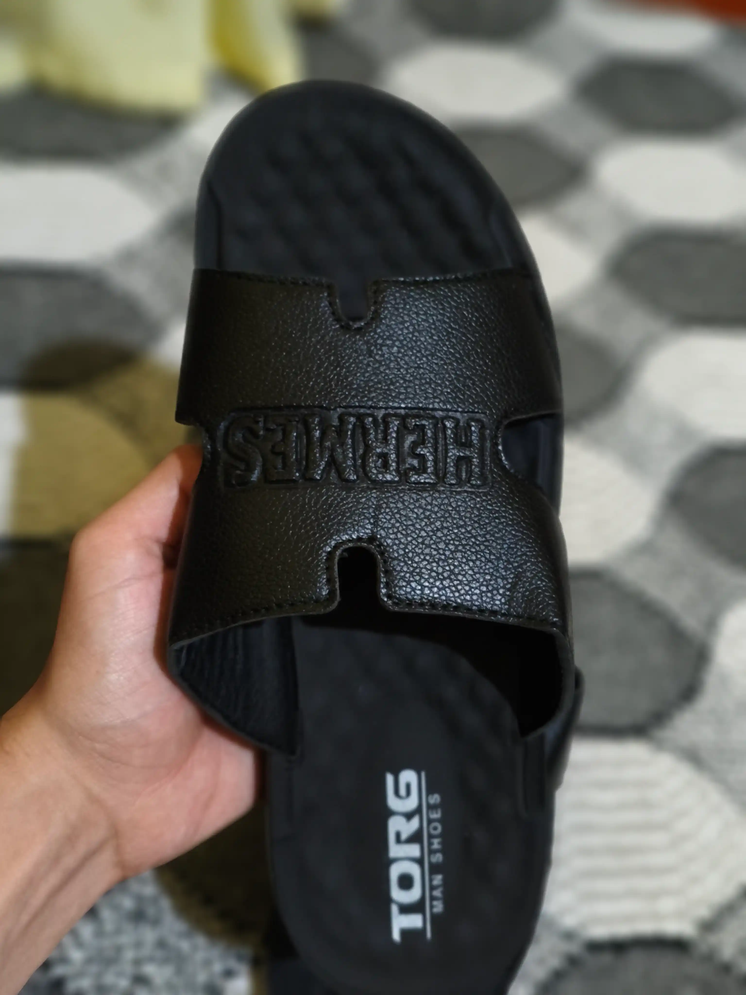 Мужские тапочки, hermes, летняя обувь, 40-44, шлепанцы, на лето