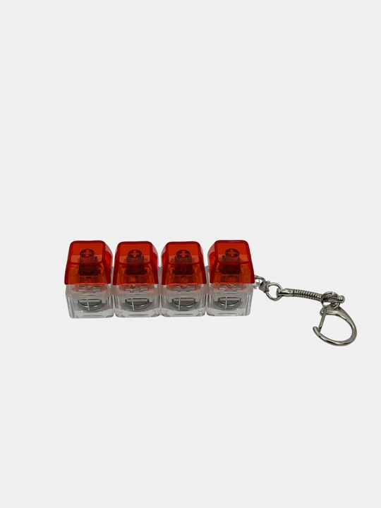 Stressga qarshi tugmalar, mini-keyboard switch brelok, 4 ta tugma, klik o‘yinchoq