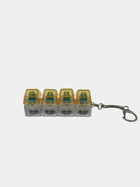 Stressga qarshi tugmalar, mini-keyboard switch brelok, 4 ta tugma, klik o‘yinchoq