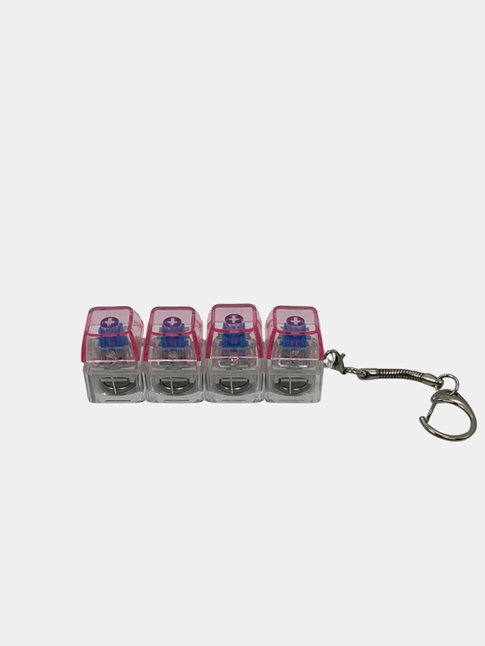 Stressga qarshi tugmalar, mini-keyboard switch brelok, 4 ta tugma, klik o‘yinchoq