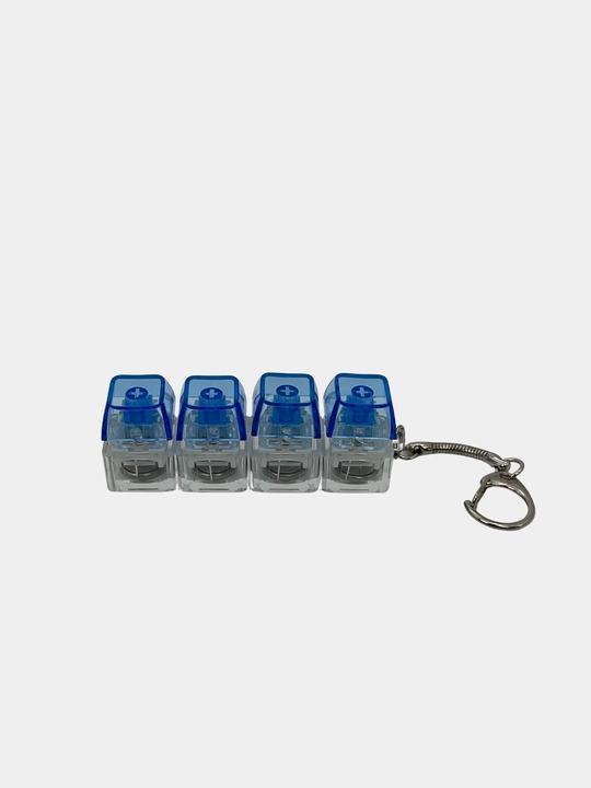 Stressga qarshi tugmalar, mini-keyboard switch brelok, 4 ta tugma, klik o‘yinchoq