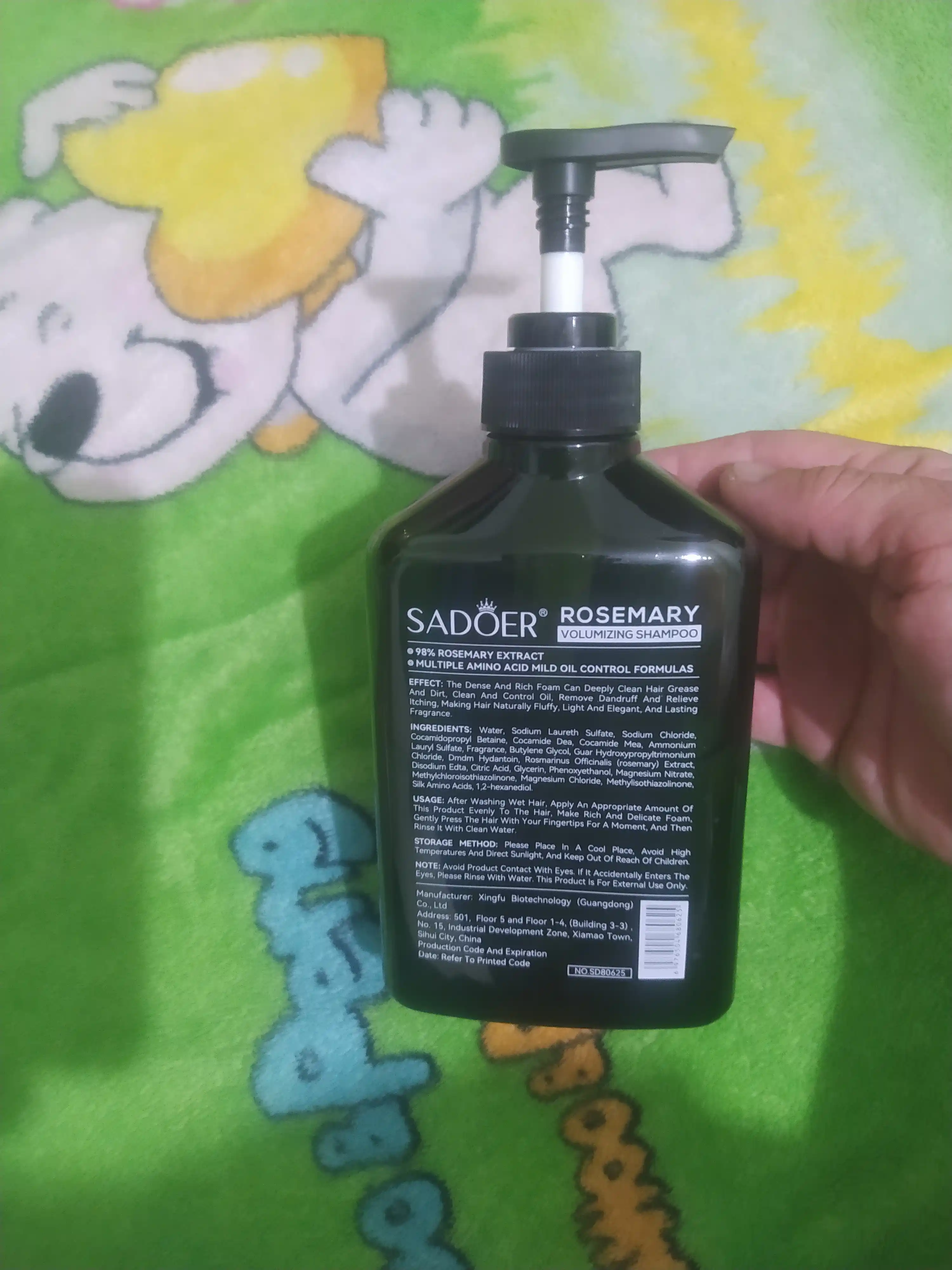 Soch o'stiradigan va mustahkamlaydigan rozmarinli shampun, 500 ml