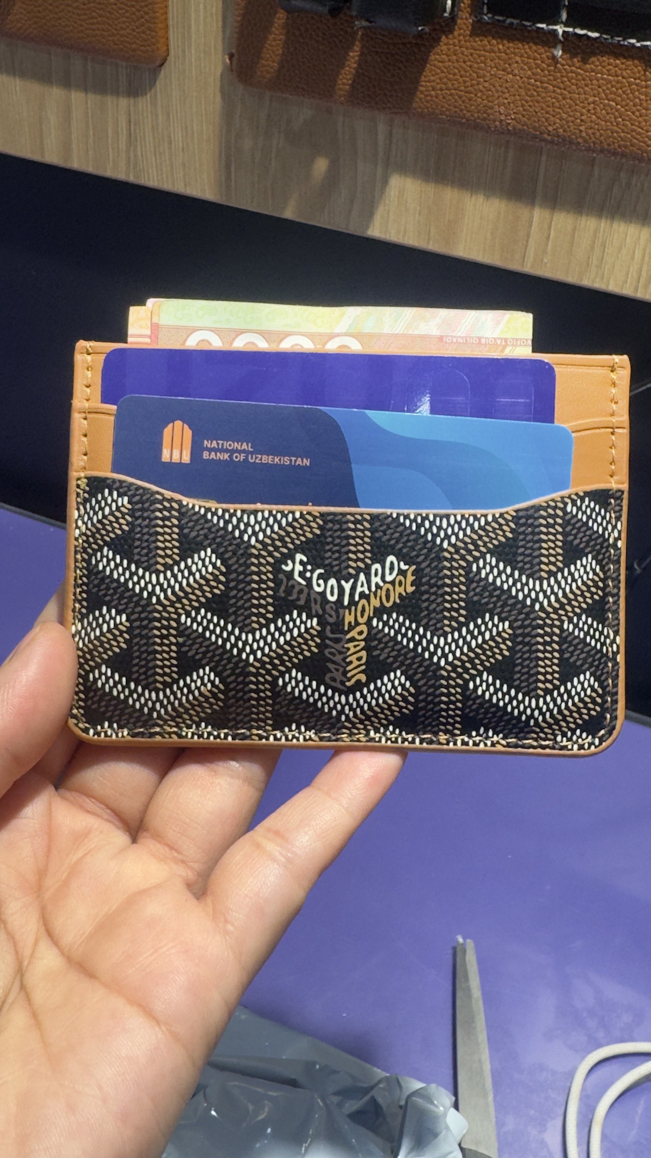 Кошелёк Goyard, с отделением для удостоверения личности