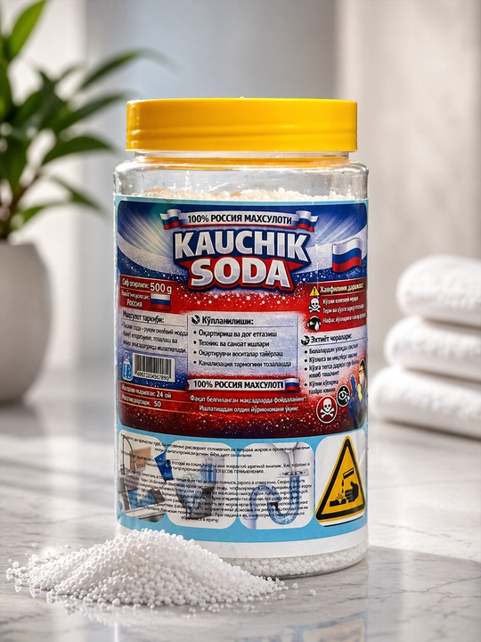 KROT antizasor, quvurlar uchun tozalovchi vosita, kaustik soda 99%