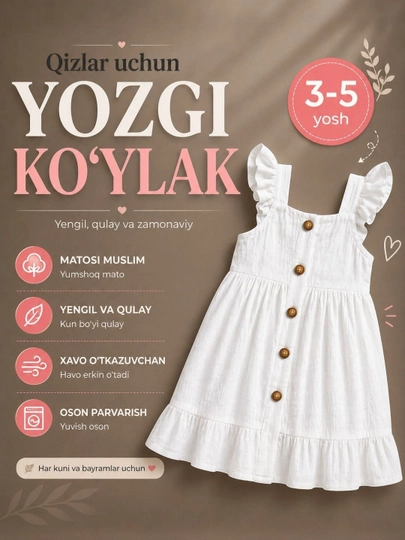Платье для девочек, муслиновое платье, летнее платье