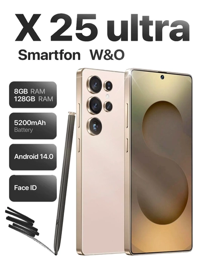 Телефон, Смартфон W&O X 25 ULTRA 8ГБ/128 ГБ Чехол и защитное стекло в подарок