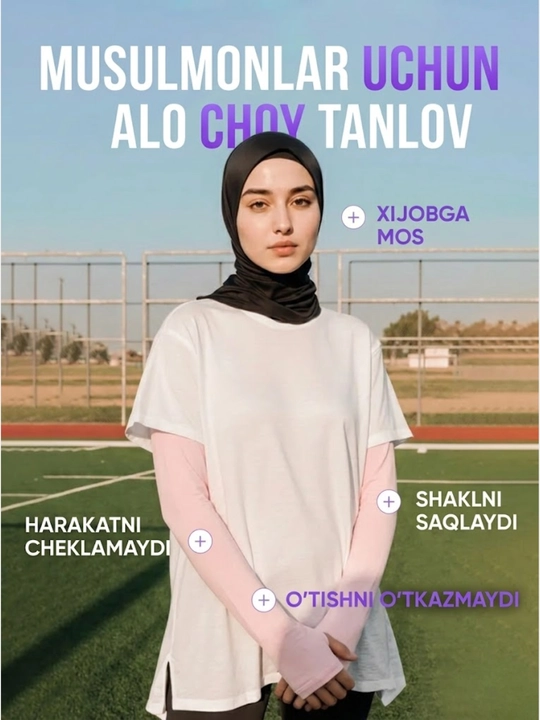 Erkaklar va ayollar uchun universal qo‘l yenglar, quyoshdan himoya, sport, 2 dona
