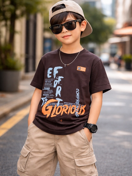 Bolalar uchun futbolka, zamonaviy print “Glorious” - 
