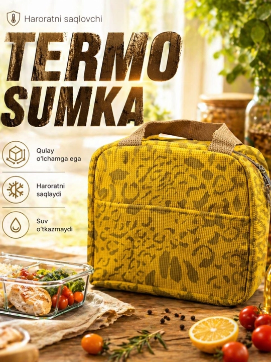 Термосумка для ланч-боксов для пикника, для школы, для работы - 