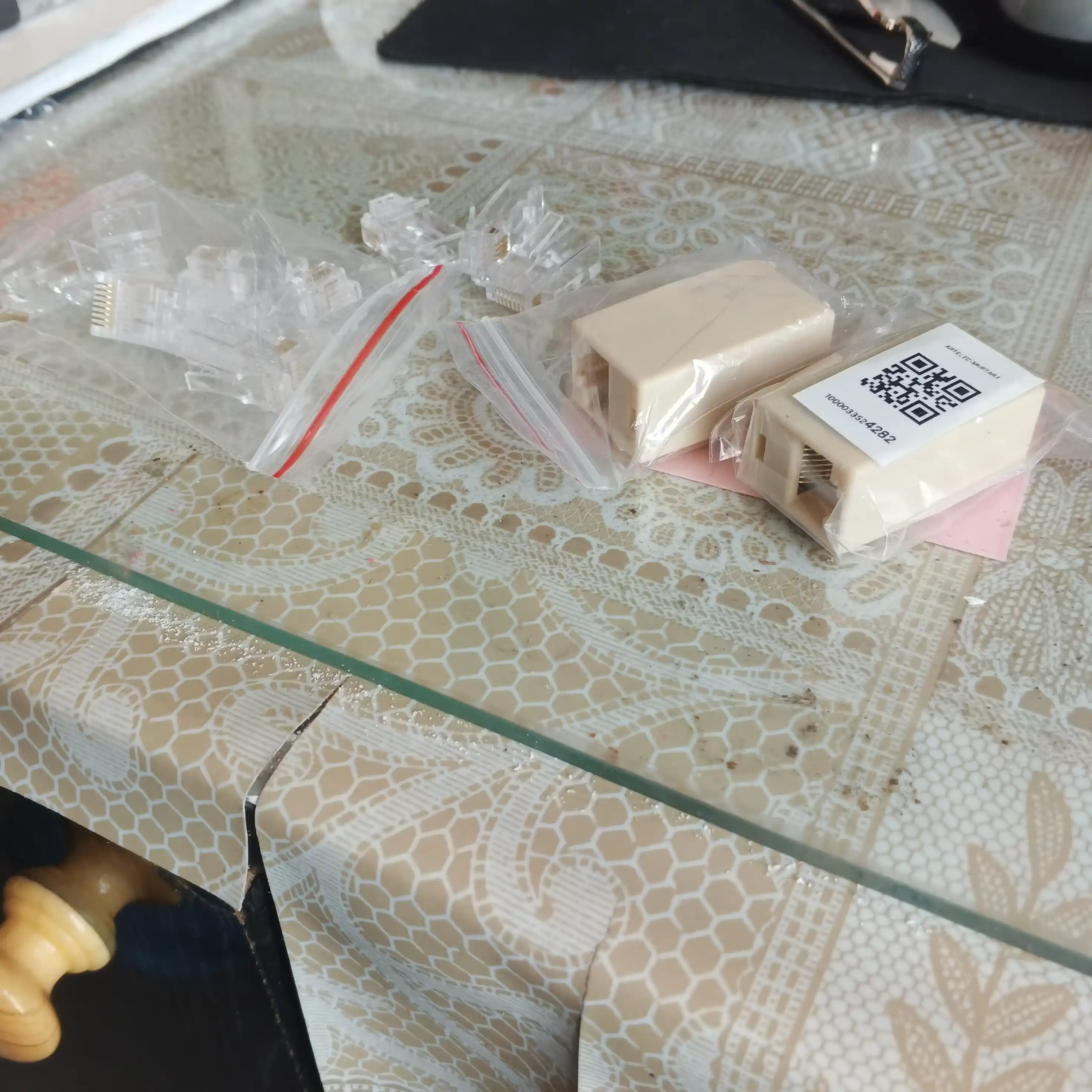 Проходной LAN адаптер RJ45, соединительная муфта сетевого и интернет кабеля