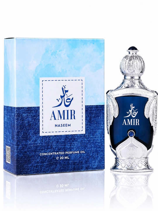 Naseem Amir Original Arab Attori 20 ml – Alkogolsiz Premium Parfyum, Erkaklar uchun