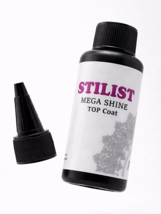 STILIST gel-laki uchun top Mega Shine Top Coat, 50 ml