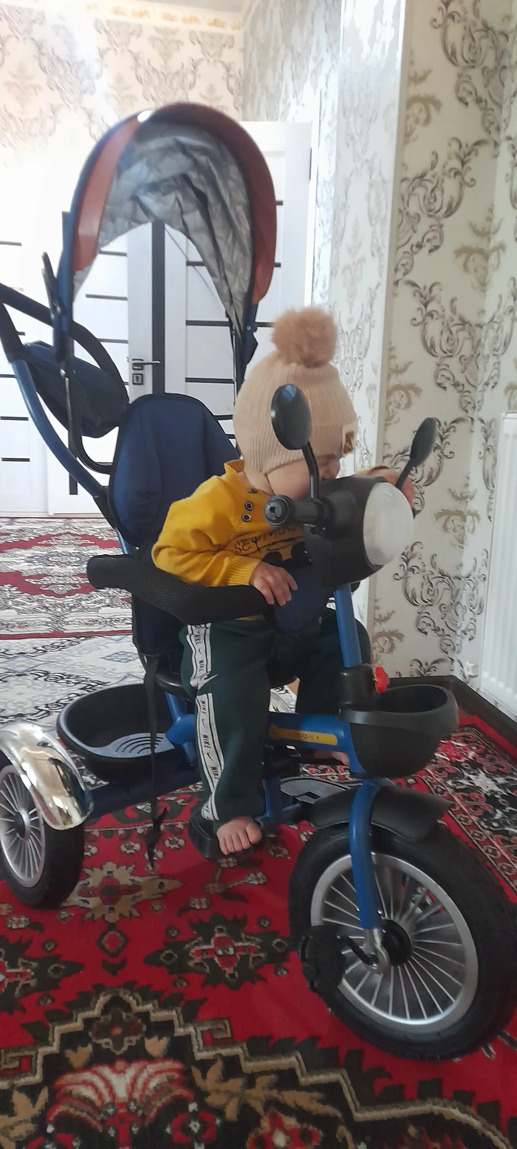 Bolalar velosiped-kolyaska 360°, 1-6 yosh, musiqa va yorug‘lik, 50 kg gacha