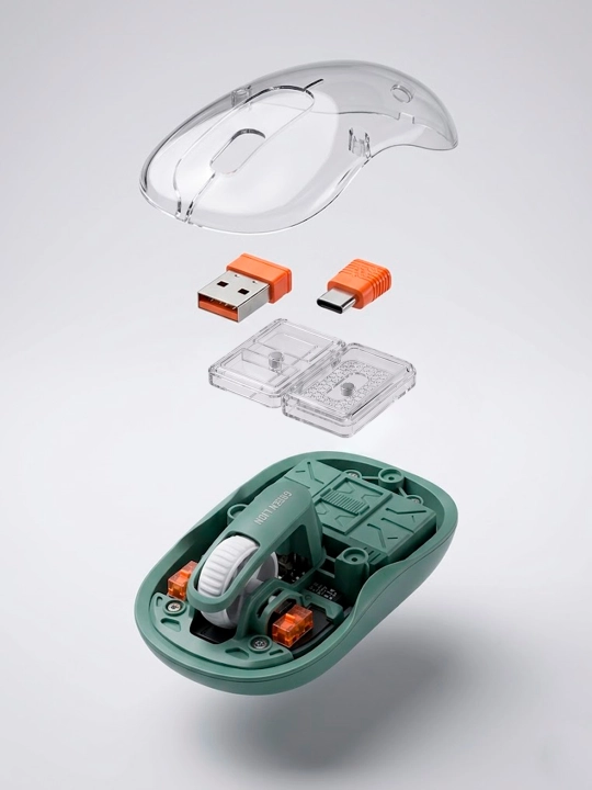 Мышь Green Lion RGB — 3 режима подключения; для ПК, ноутбука, планшета, телефона