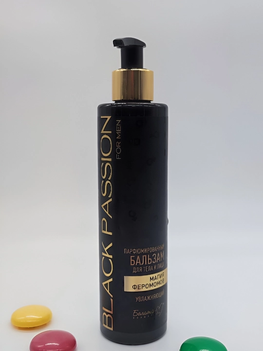 Бальзам для тела и лица BLACK PASSION for men парфюмированный увлажняющий, 240г, Белика-М