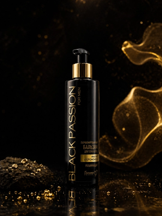 Бальзам для тела и лица BLACK PASSION for men парфюмированный увлажняющий, 240г, Белика-М