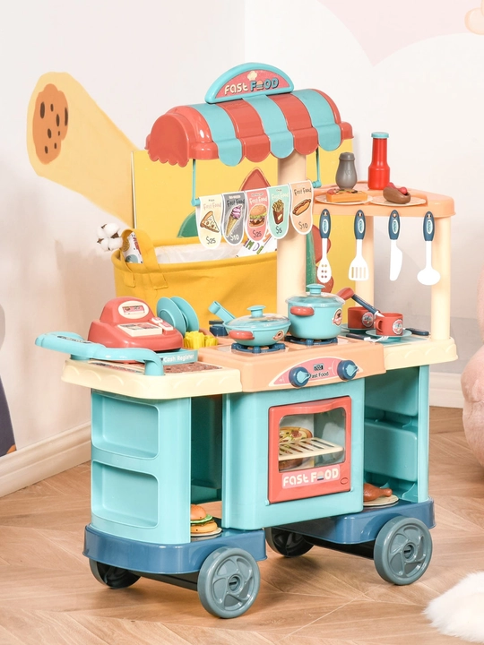 Детский игровой кухонный набор (Fast Food Playset с кассой) - 