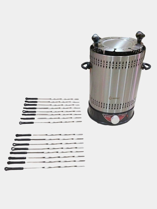 Elektr shashlik tayyorlagich Osman OS-08, 8 ta shampur, qo‘shimcha 8 ta shampur