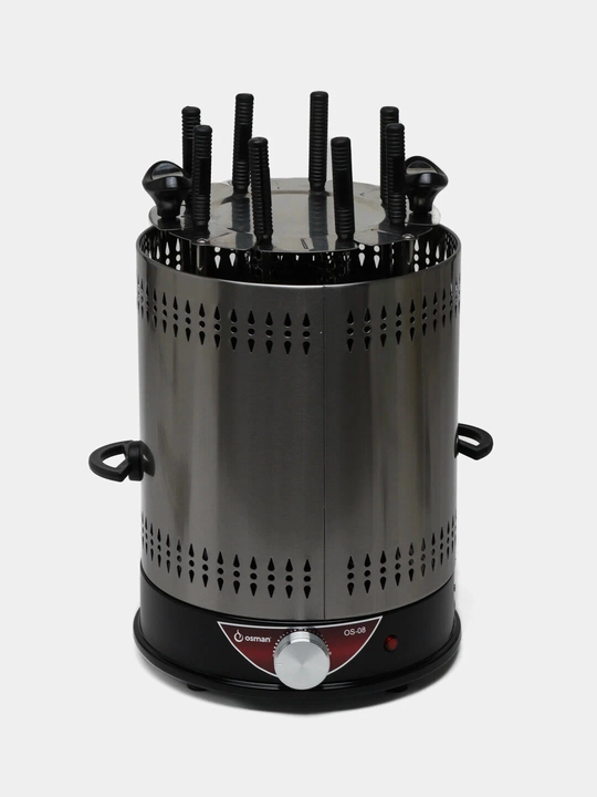 Elektr shashlik tayyorlagich Osman OS-08, 8 ta shampur, qo‘shimcha 8 ta shampur