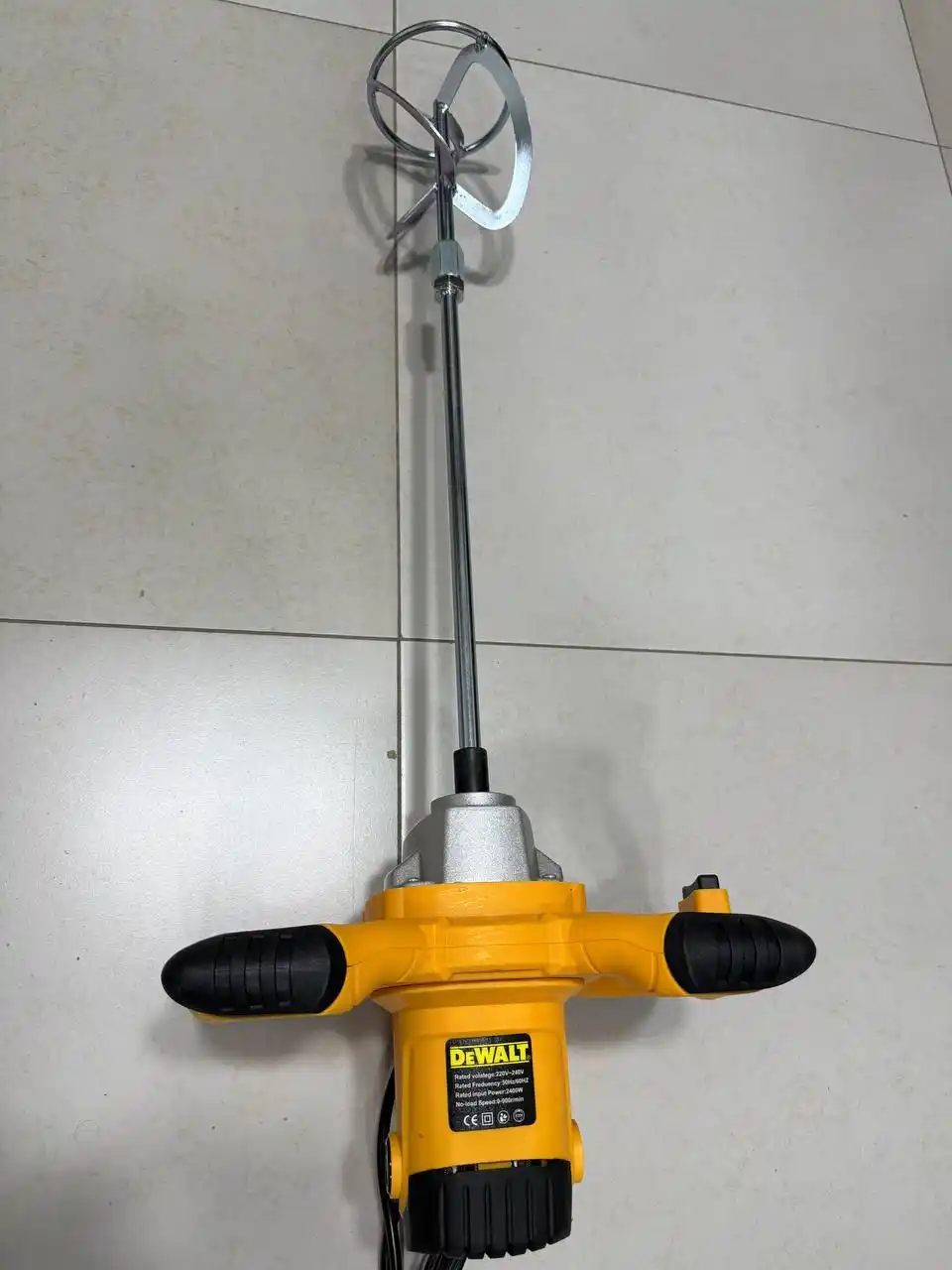 Qurilish elektr mikser, quvvati 2600 Vt, 6 tezlikda - ikki dastali