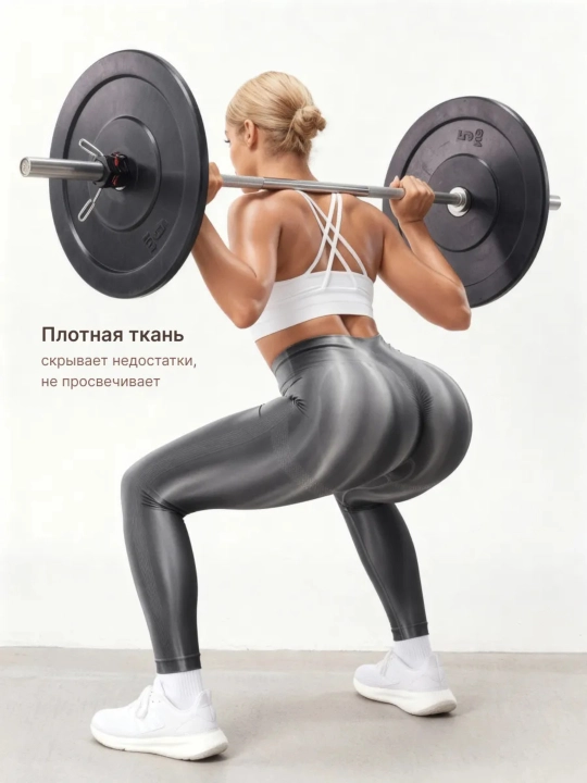 Ayollar uchun "push-up" effektli sport legginslari, bel qismi baland fitnes legginslari
