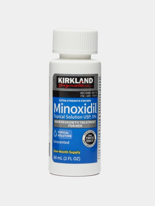 Soch va soqol o'stirish uchun minoksidil Kirkland Minoxidil 5%, 60 ml
