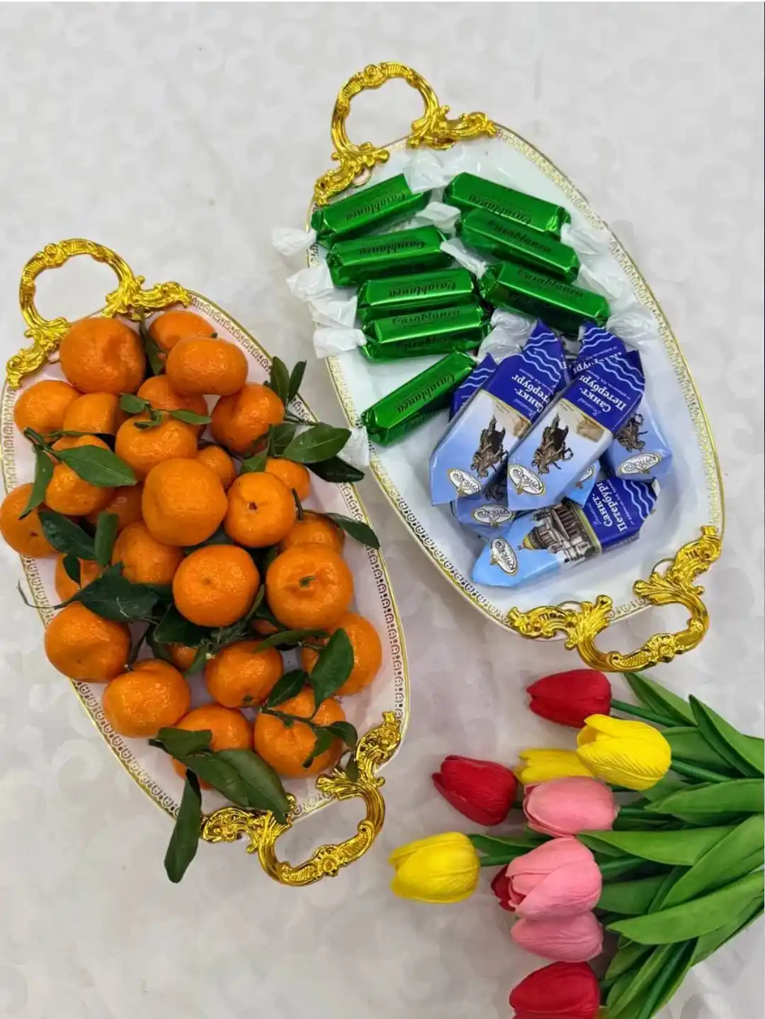 2 dona Shirinlik,salat va gazaklar uchun idish,Bogema plastikdan, lagan servirovka idishi