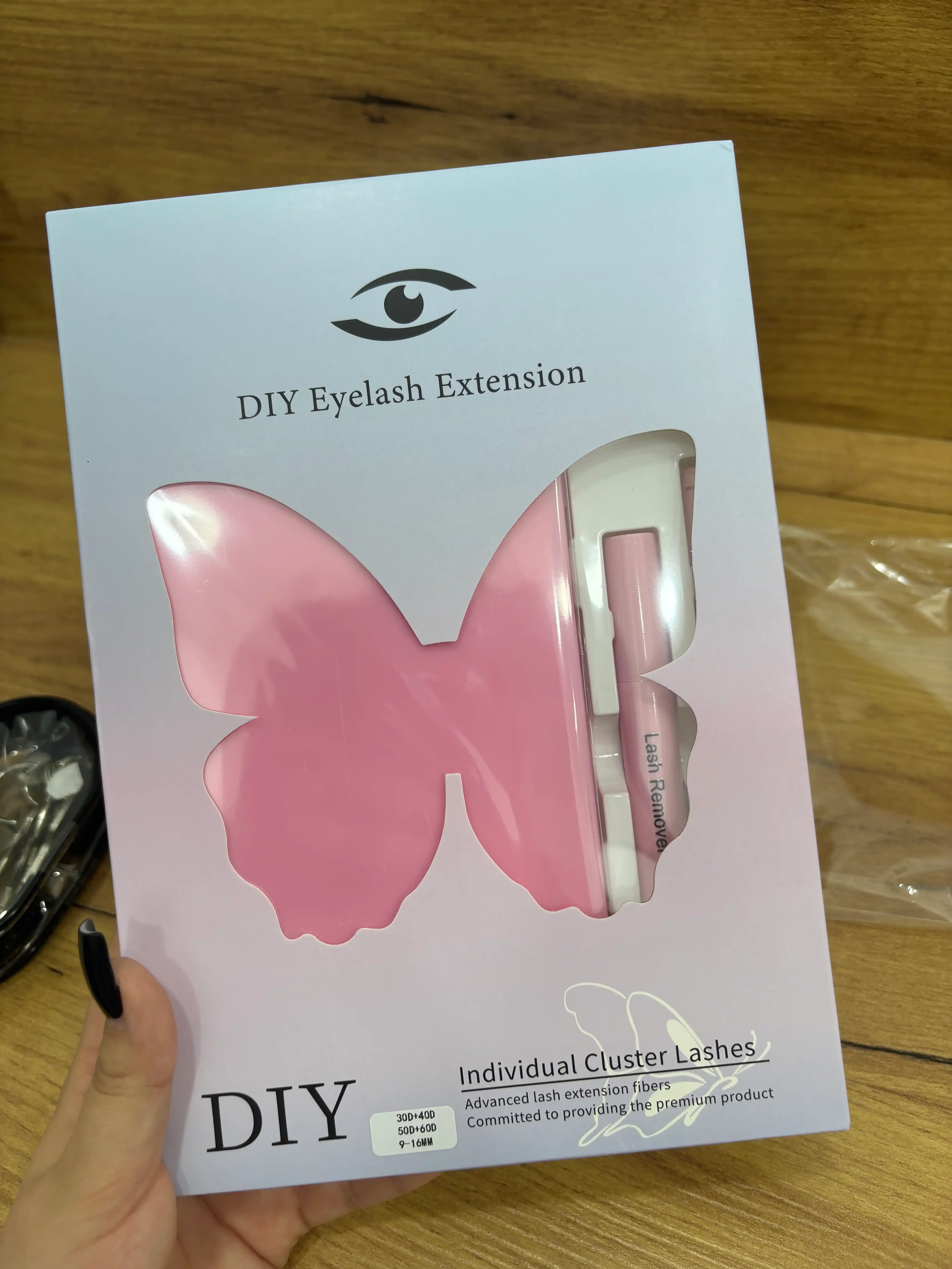 Набор для наращивания ресниц DIY – с пучками 10D, 20D, 30D, 40D