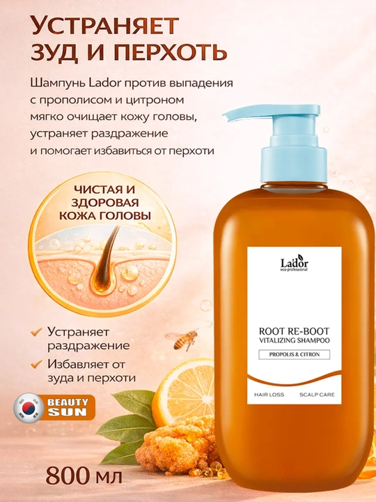 Soch o'sishi uchun shampun, Lador, Root Re-Boot Awakening Shampoo, 800 ml