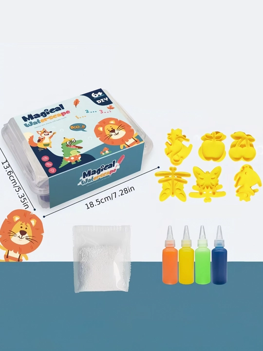 Akvaslaym kichik ijodiy to'plami, suvli o'yinchoqlar yaratish (4 ta gel, 4 ta qolip)