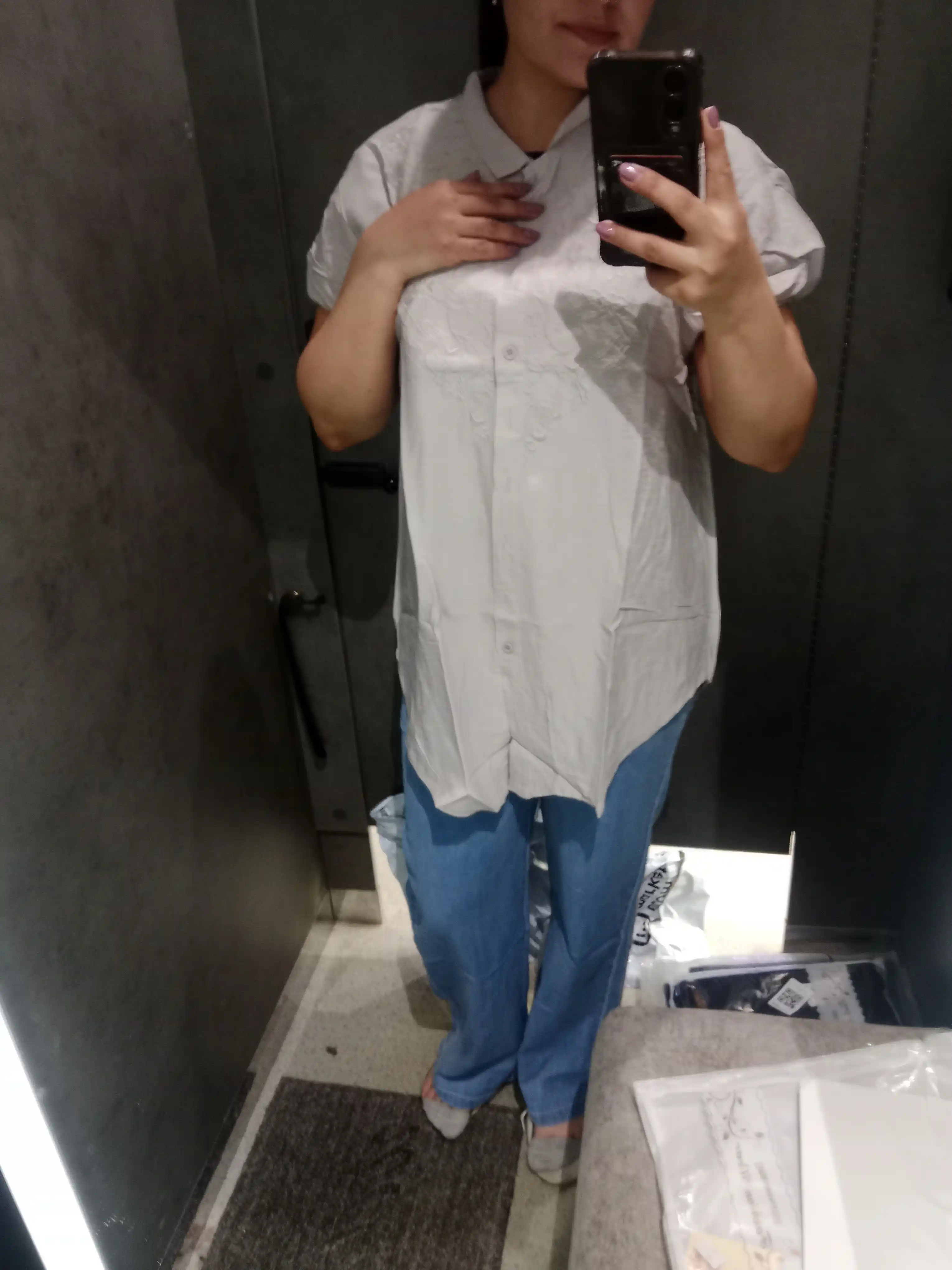 Ayollar rubashkasi tunika XL–4XL. Yozgi paxta va lyon bluzka kashtali erkin fason, sorochka