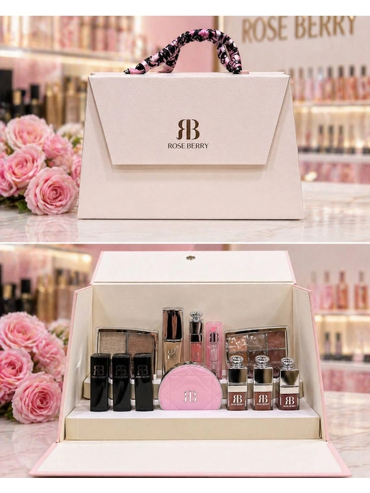 Набор косметики Rose Berry, подарочный комплект, помады, тональный крем