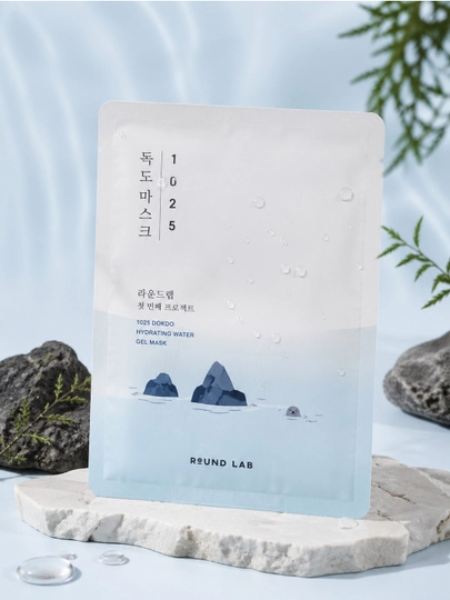 Namlashtiruvchi gel niqob ROUND LAB 1025 Dokdo Hydrating Water Gel Mask - 