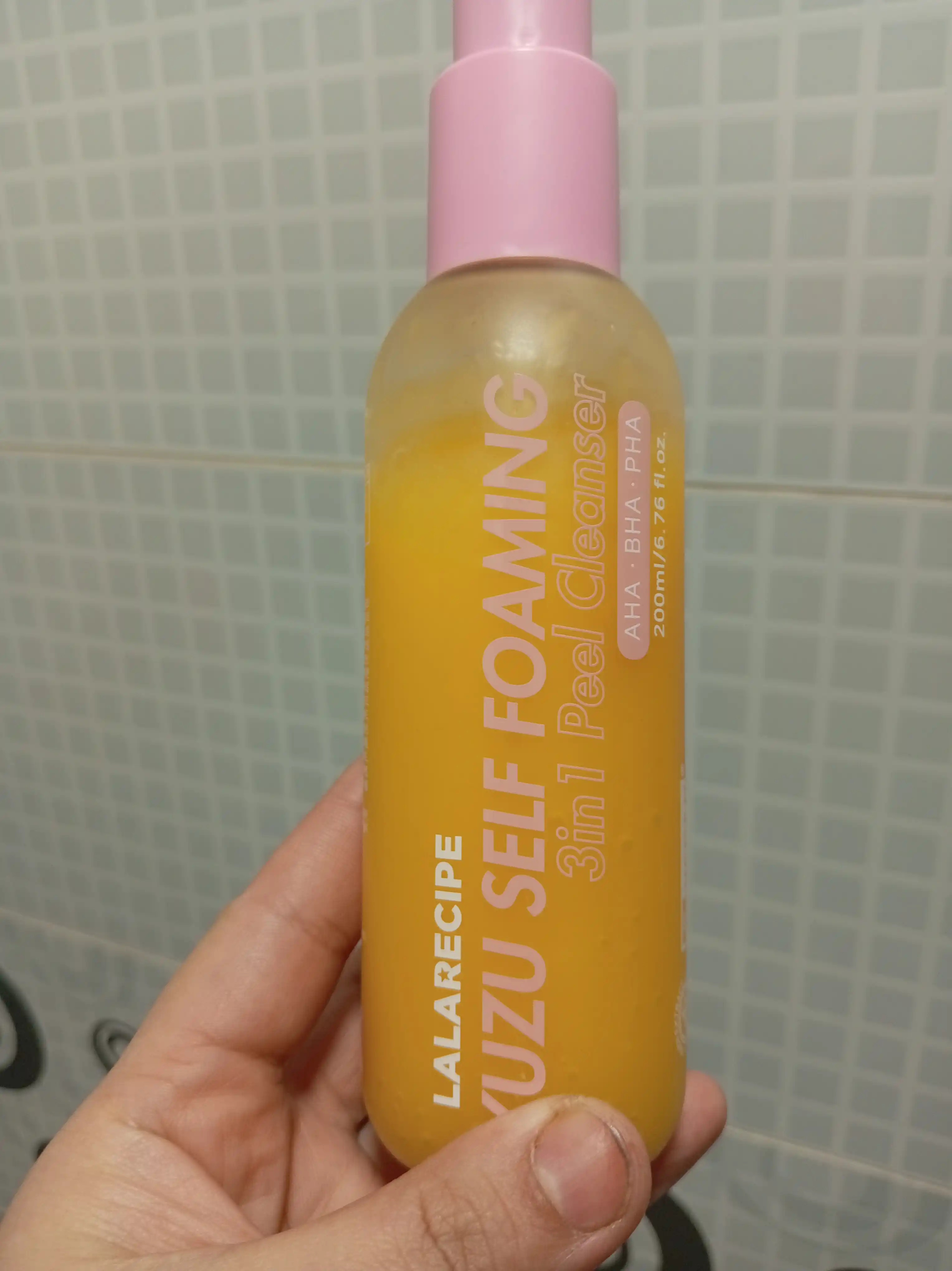 LALARICIPE пенка Yuzu Self Foaming 3 в 1 с AHA и BHA, очищающая пенка для лица, 200 мл