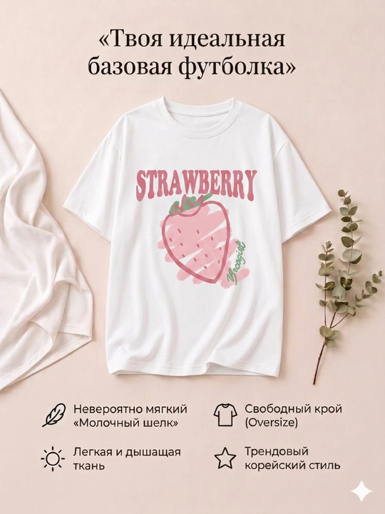 Женская футболка, принт, свободная, белая/розовая/черная, 9 видов, M-XL - 