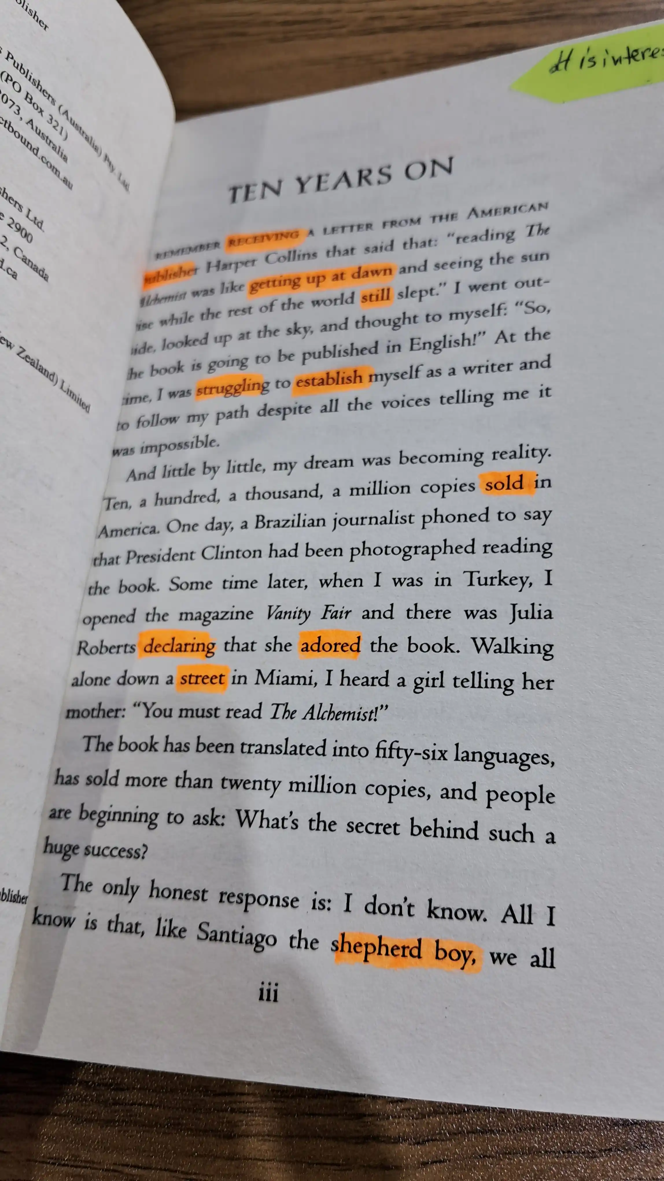 The Alchemist. Paulo Coelho