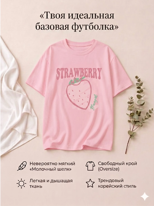 Женская футболка, принт, свободная, белая/розовая/черная, 9 видов, M-XL - 