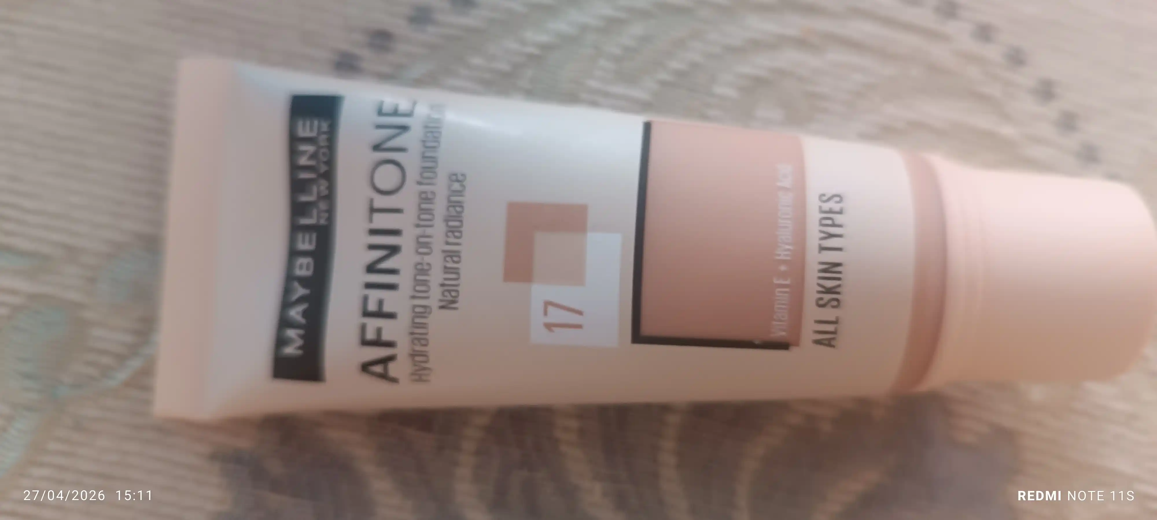 AFFINITONE tonal kremi, 17-rang, pushti-bej rang