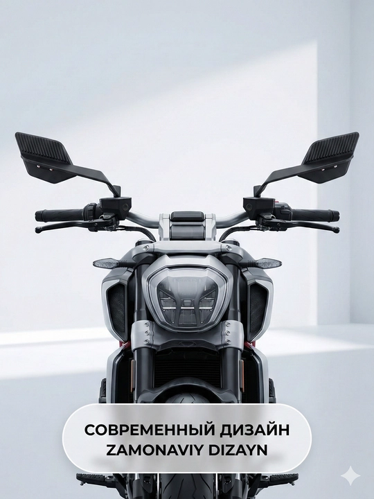 Mototsikl va skuter uchun universal orqa ko‘rish oynalari, 360° sozlanadi