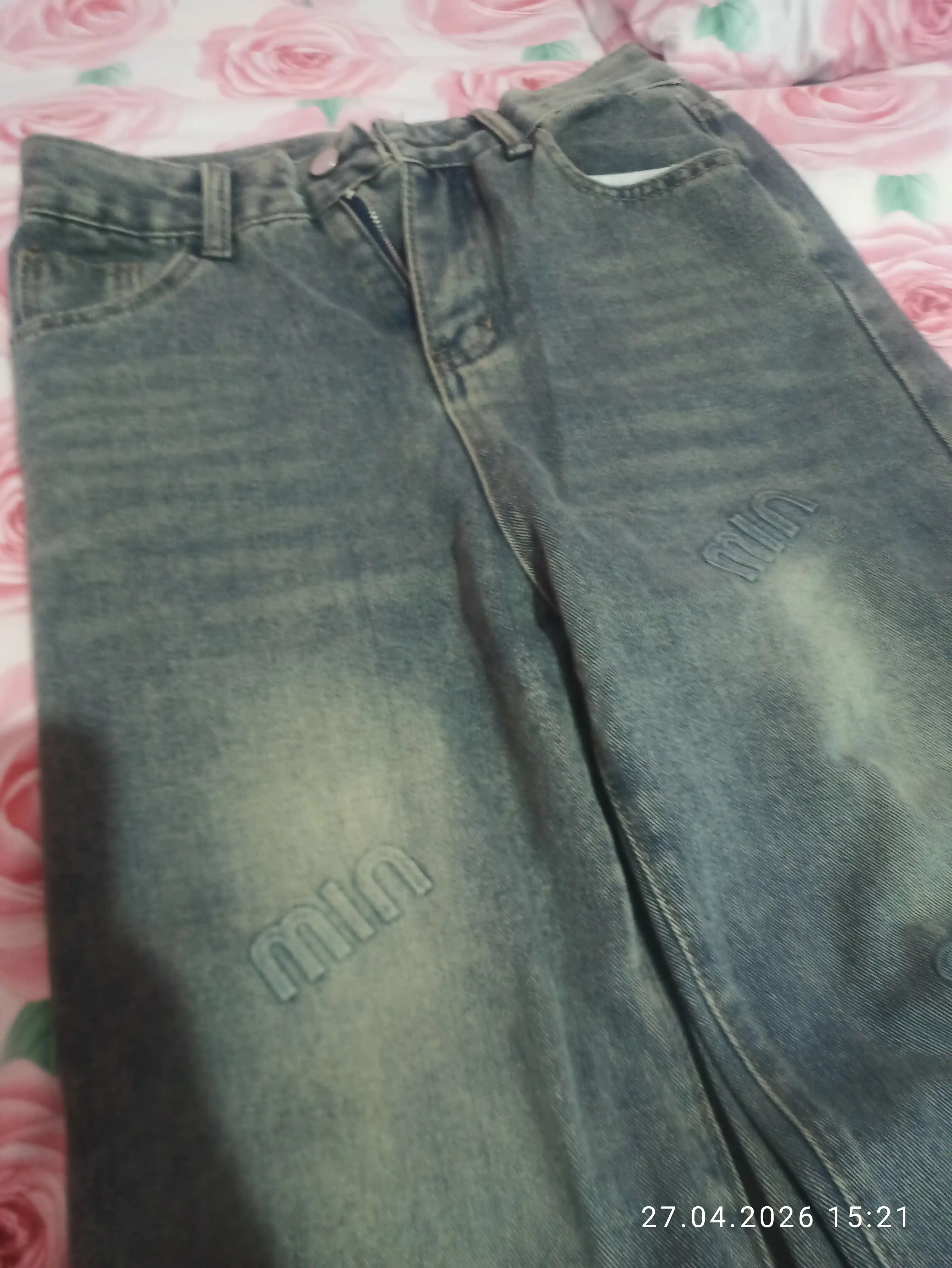 Ayollar uchun Baggy Y2K jinsi shimlar, paxtadan tikilgan, keng fason, yuqori bel, XS-2XL