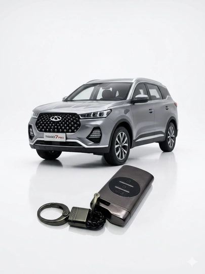 Чехол ключа Cherry Tiggo 7 Pro защитный чехол брелка силиконывий — AUTOH-TIGGO7PROCHEX-ТЕМНСЕР